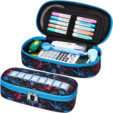 Pencil Case for Boys - Kids Pencil Cases with Letter Card Cute Pencil Pouch for