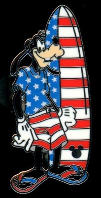DLR Disneyland Hidden Mickey 2025 Goofy Holidays 4th Fourth of July Disney Pin