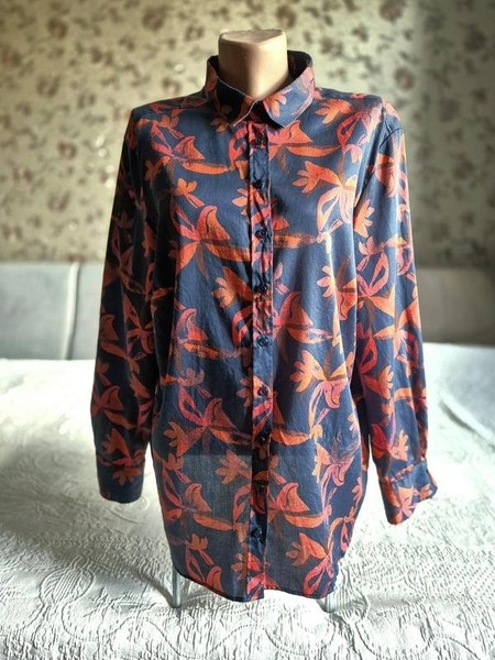 Women ETERNA Shirt Navy Cotton 40 / L / 48