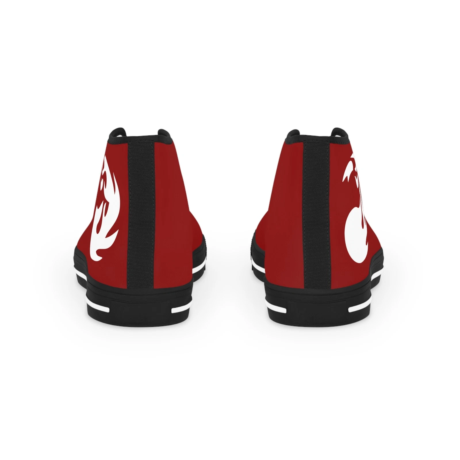 High Top Sneakers Men MTG fan art Fire Red Mana symbol game mountain Shoes