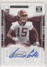 2018 Panini Impeccable Rookie Auto Silver 19/25 Simmie Cobbs Jr #150 Auto 0c6