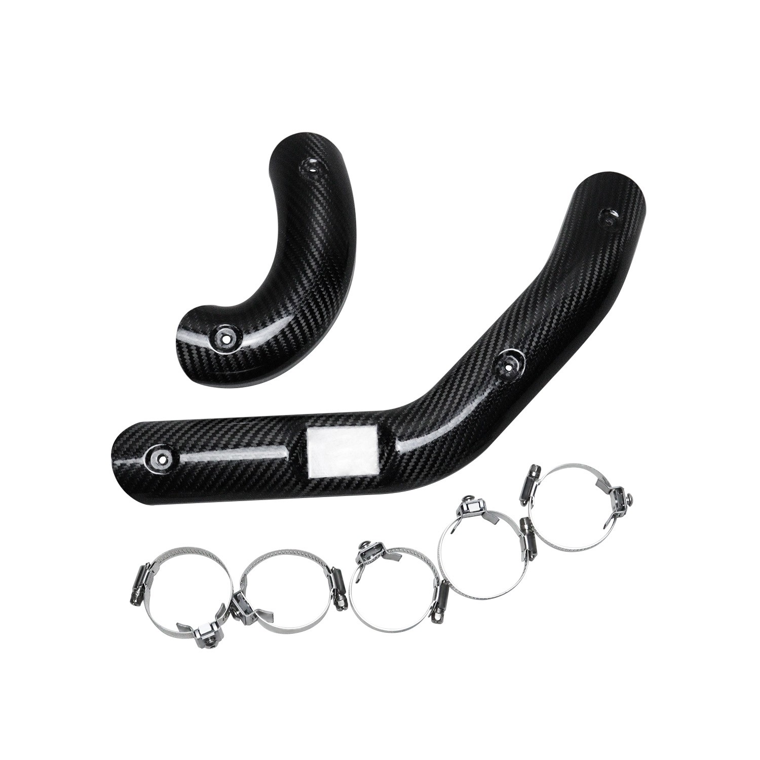 Carbon Fiber Heat Shield Fits for 18-24 Softail POWERJAMES 2 into 1 Exhaust Pipe