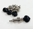 Gotoh SPBJ4-AIBN Banjo Tuners - Set of 4 - Nickel with Black Button - Japan Made