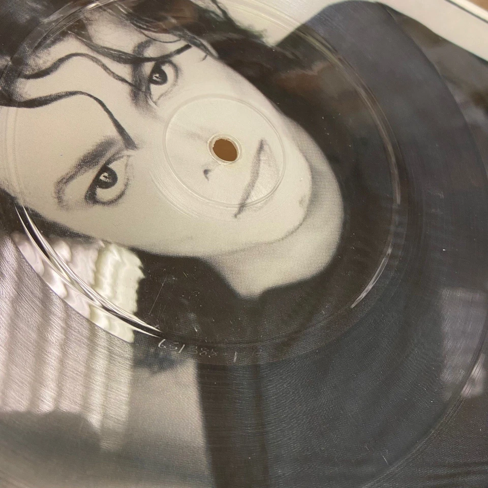 Michael Jackson Man In The Mirror UK Picture Disc UNCUT 7" 12" Single 1988 RARE - Image 3 of 4