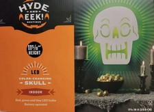 Hyde Eek Color Changing Skull LED Halloween Sign Indoor Battery Powered Decor