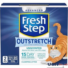 Clumping Cat Litter Activated Charcoal 15 Day Odor Control 32lb Long Lasting New