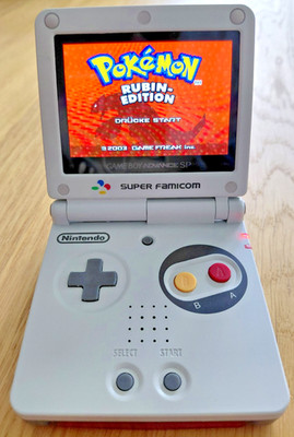Gameboy Advance SP SNES IPS V5 LCD Bildschirm AGS 101 1050mAh GEBRAUCHT
