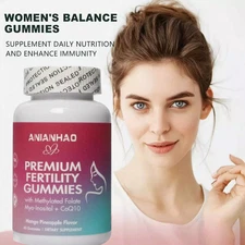 Fertility Gummies with Myo-Inositol, Methylfolate & CoQ10 – Mango Pineapple