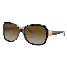 Ralph by Ralph Lauren RA 5138 6123T3 Shiny Black on Nude Plastic Sunglasses