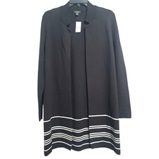 Ann Taylor Factory Black Open Front Cardigan Sweater Size XS NWT