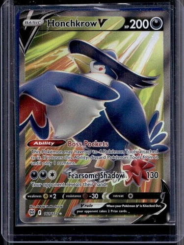 2022 Pokemon SWSH Brilliant Stars Honchkrow V #161/172
