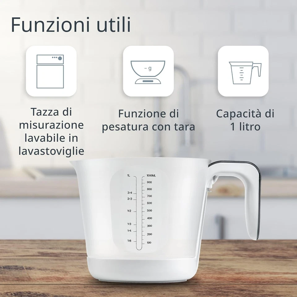 Digitale Küchenwaage Mit Messbecher | ADE, 2in1 Gewicht Und Flüssigkeitsmessung - Bild 4 von 4