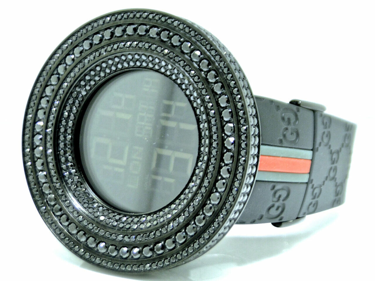Mens Custom Jojino/Joe Rodeo Black Stainless Steel 53mm Simulated Diamond Watch