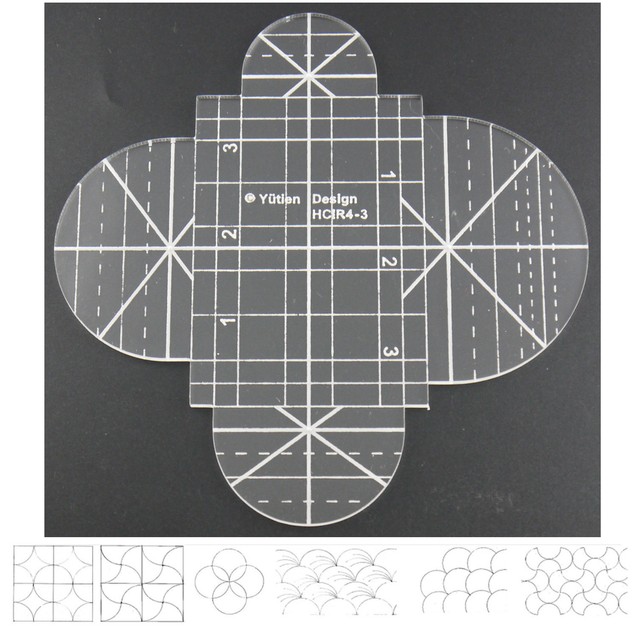 Silesian Quilt Regla para Quilting Clamshell No 1