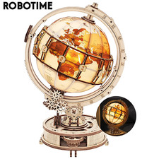 Luminous Globe LED Light 180PCS 3D Wooden Puzzle Toy Gift for Children Adult