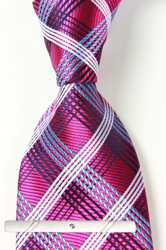 Nueva Corbata de Moda Clásica a Cuadros JACQUARD TEJIDA 100% Seda Para Hombre - Imagen 15 de 38