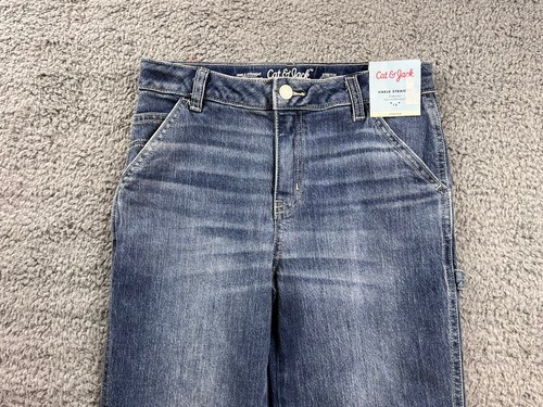 Cat & Jack Girl's Size 12 High Rise Ankle Straight Jeans Medium Wash - Picture 3 of 7