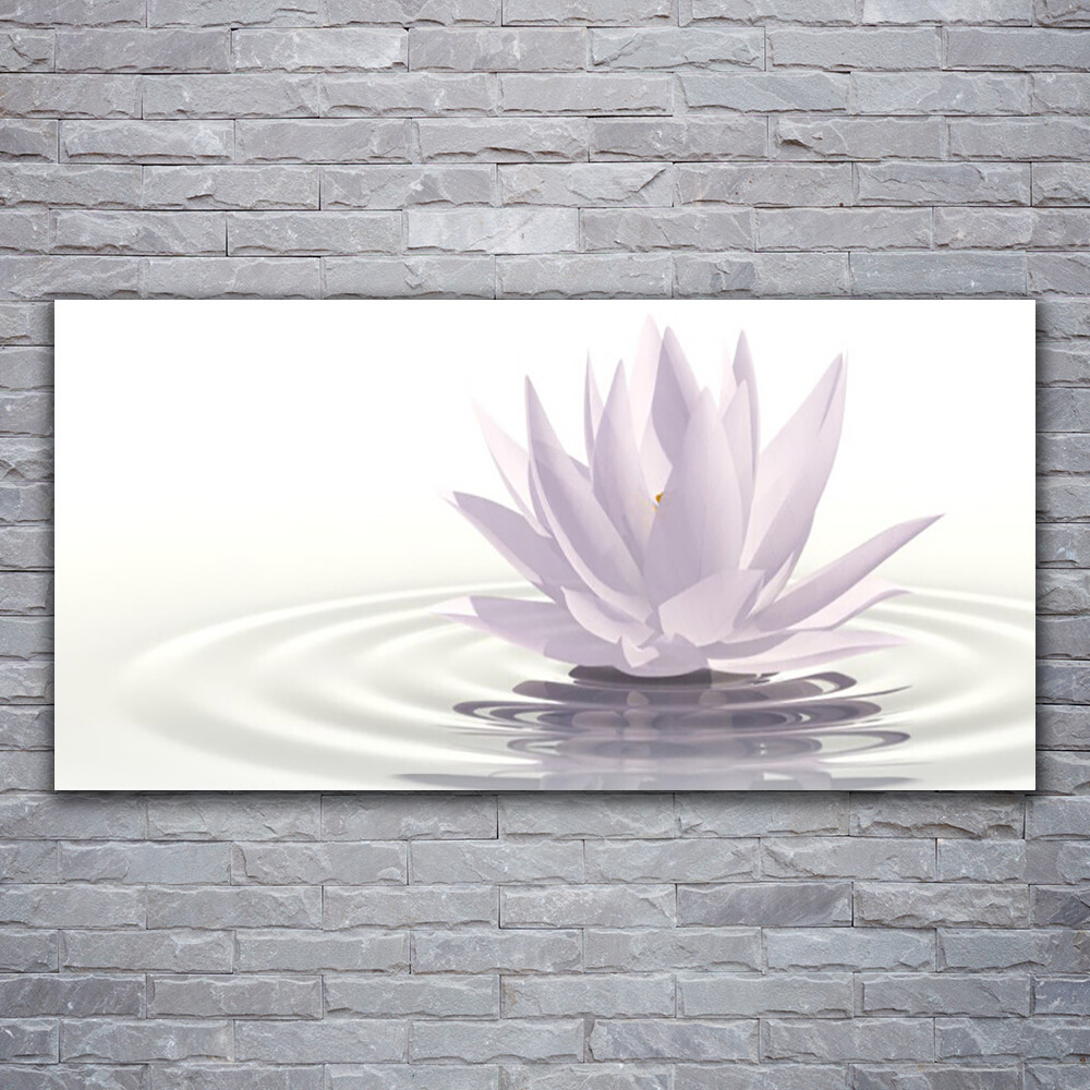 Tableau sur verre acrylique 120x60 cm Tulup décoration murale fleur eau