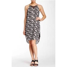 olive & oak black and white slip dress