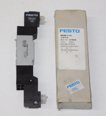 New Festo MEBH-5/3G-1/8-P-B Solenoid Valve Module 173018 Unit in Box Germany