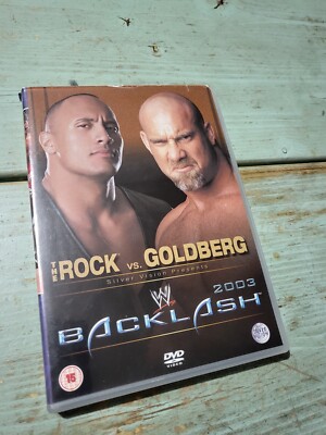 TRIPLE H JOHN SCENE KANE REY MYSTERIO DVD WWE BACKLASH 2003 THE ROCK vs GOLDBERG