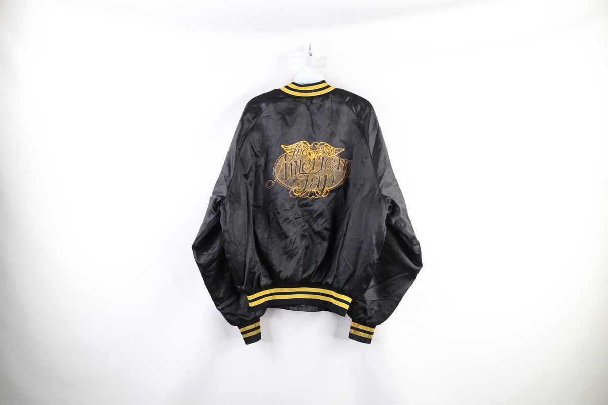 ★美品★80s 90s USA VINTAGE★カバーオール★ブラック★USA製 Vintage 80s Mens Large Spell Out The American Jap Satin