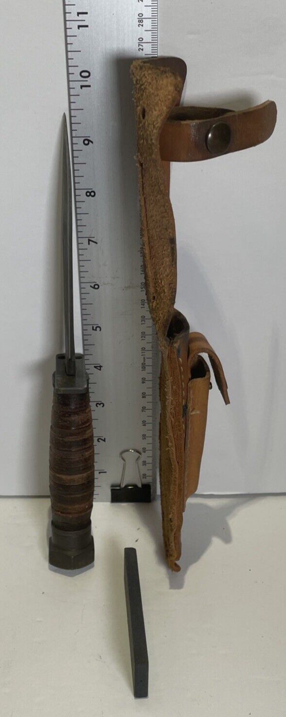 Vintage Knife Hunting Sheathed Pilot Survival Camillus N.Y. 51967