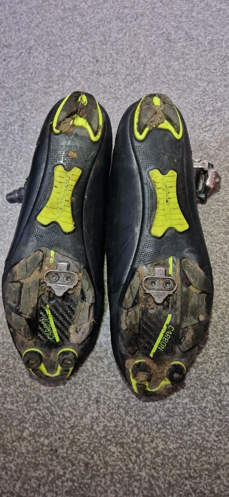 Northwave Ghost XCM Size 47 MTB Shoe Black/Yellow Carbon Road/Gravel