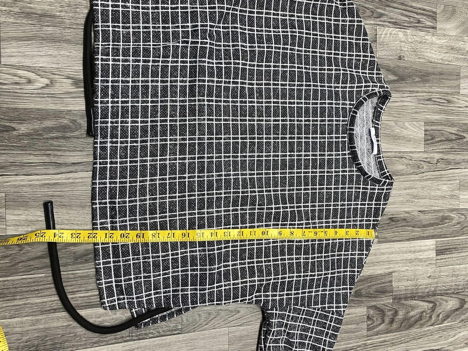 ZARA Basic Waist Tie Split Hem Black & White Plai… - image 7