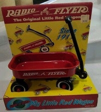 Vintage RADIO FLYER "MY LITTLE RED WAGON" 901 New Attached To Cardboard