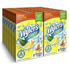 Wyler's Light Singles To Go Powder Packets, Water Drink Mix, Lemon Iced Tea, ...