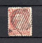Canada 1869 old 3 C. Victoria stamp (Michel 20) used