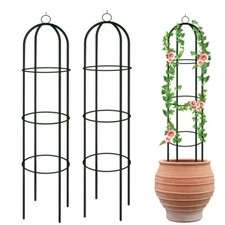 2X Rosenbogen Rankhilfe Kletterhilfe Pergola 188cm Metall Rosenspalier Torbogen