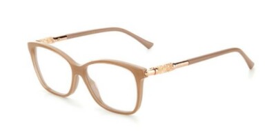 Jimmy Choo Brillengestell JC292 col 22C beige mit Etui und Tuch 54mm