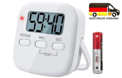 Digitaler magnetischer Küchentimer   LCD Eieruhr, Stoppuhr, Kurzzeitmesser