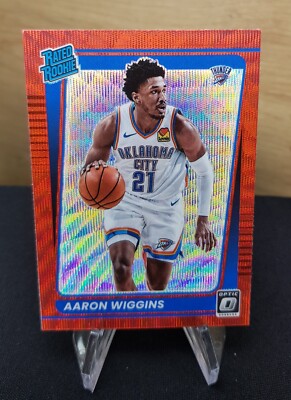 2021-22 Donruss Optic #191 -Aaron Wiggins - Rookie Red Wave - OKC Thunder