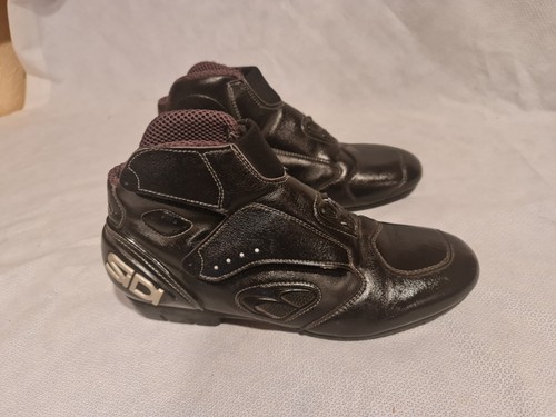 Sidi Blade Motorcycle Black Leather Race Shoes Size: EU45 US 11