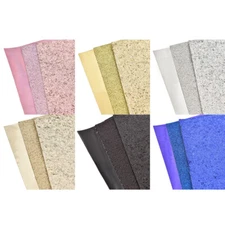 3Pcs/set A4 Glitter PU leather Fabric For Handmade Craft Hair Bows Material 