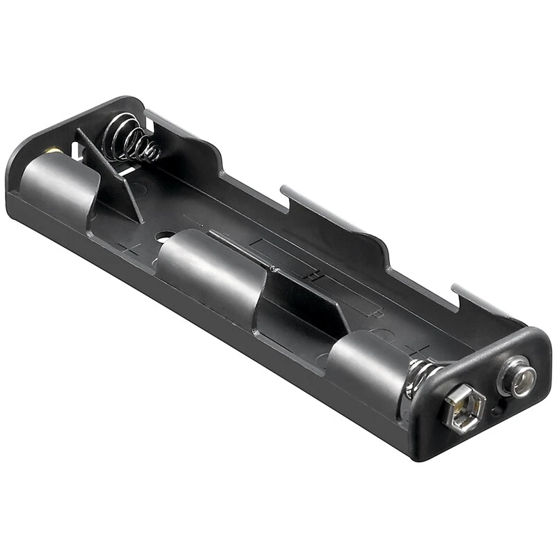Batterie-/Akku-Halter für 4x Mignon-Zellen AA mit Druckknopf-Anschluß