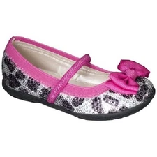 Toddler Girls Size 7 Sequin Ballet Flat Animal Print Cherokee NWT