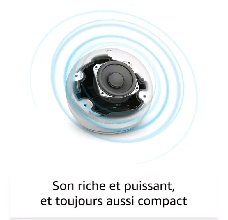 Echo Dot 5 Enceinte connectée Bluetooth Alexa - Enceinte sans fil blanche compacte