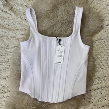Corset Style Crop Tank Top - Stretch Comfort