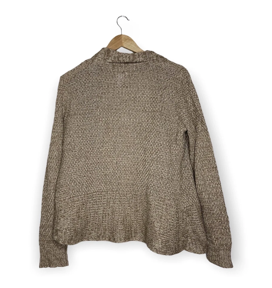 Cárdigan Suéter Bongo Juniors Frente Abierto Marrón Tejido Ligero Acogedor Talla XL Foto 2 de 3