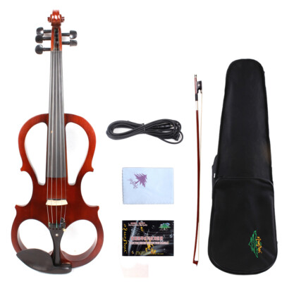 Advanced 5 Strings Hand Made Electric Violin Solid Wood Violin with Case & Bow