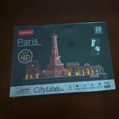Cubic Fun - 3D Puzzle Cityscape City Line Paris France LED Lighting