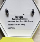 Ring Bomb Party Rbp5862 'Sparkling Promises' 1 pair Black Onyx Cz stud earrings