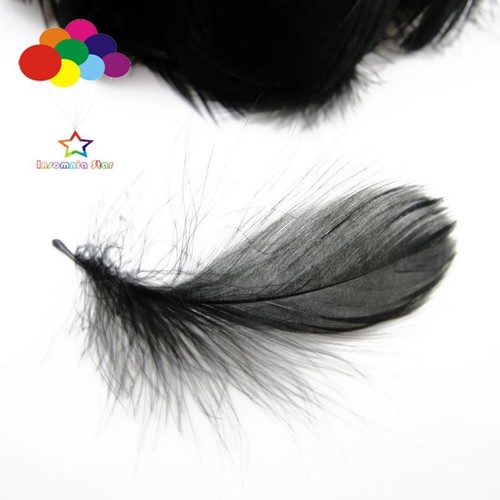Schwarz Zum Selbermachen 100 Stück/Posten Gänsefedern 4-7 cm 1-2 Zoll Bühne Requisiten Traumfänger - Bild 2 von 131