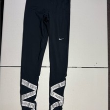 Nike Black Leggings with Bold Graphic Design