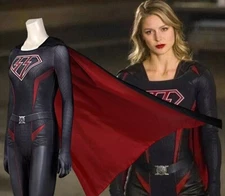 Overgirl Supergirl Cosplay Costume Bodysuit Zentai Tight Jumpsuit