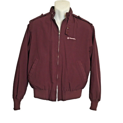 Vtg King Louie Pro Fit CHAMPION Burgundy Sz Medium Mechanic Gas Attendant Jacket